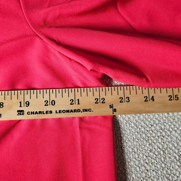 Boden Pleated Ruffle Bright Pink Button up Blouse Stand up Collar Size 14 - Picture 7 of 10